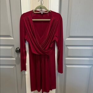 Daisy Fuentes Red Long Sleeve Dress